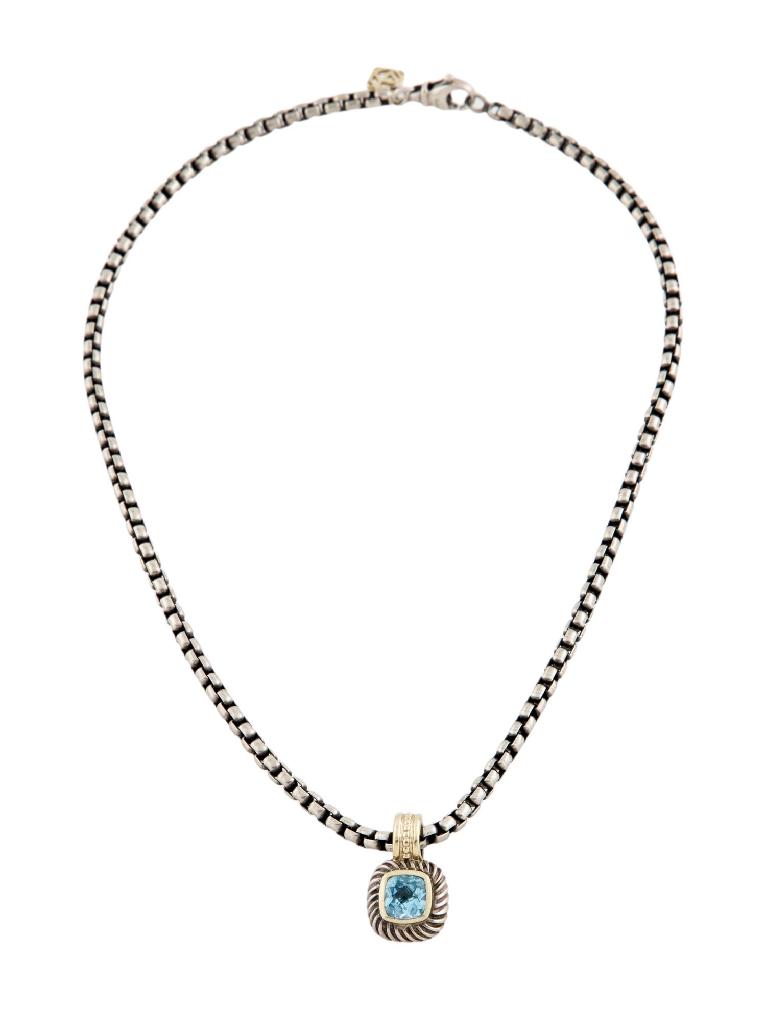 David Yurman Two-Tone Topaz Albion Pendant Necklace